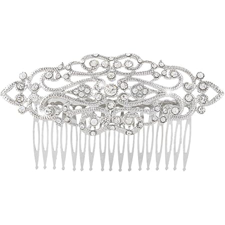 EVER FAITH Austrian Crystal Brooch - Art Deco Buckle Design For Special Occasions