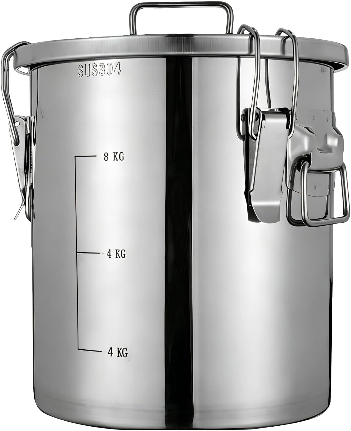 Contenedor comercial para leche y granos de café en acero inoxidable de 7,4 galones
