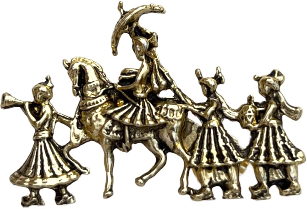 FURE Groom Baraat Metal Brooch (Antique Golden) for Men & Women (B0C581TGXB) Amazon Price History, Amazon Price Tracker