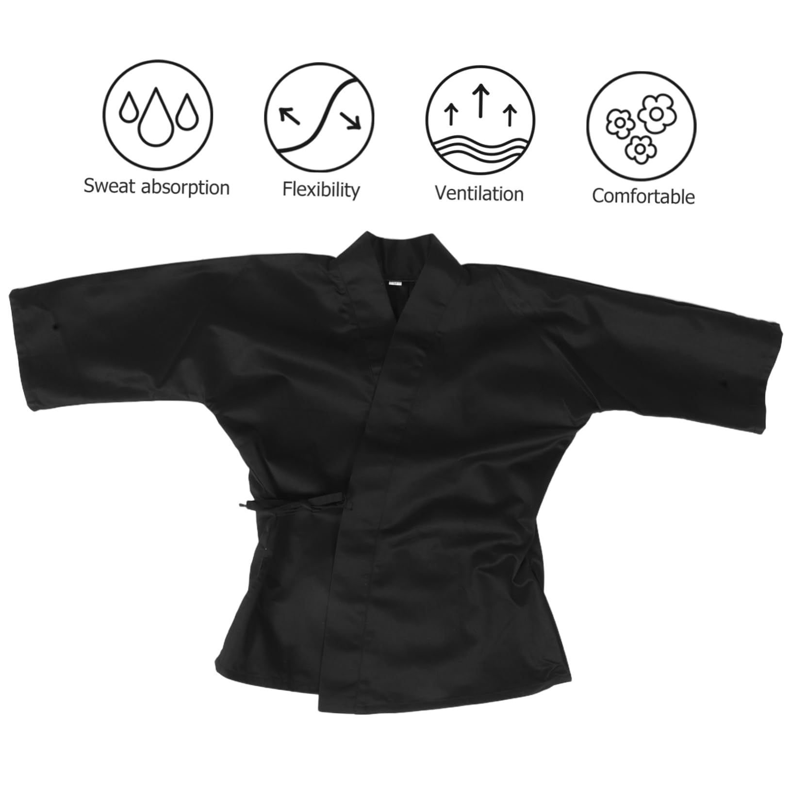 FOMIYES Ropa de Trabajo de Chef Japonesa Kimono Chaqueta de Chef de Sushi para Hombre Disfraz para Bares de Sushi Izakayas y Establecimientos de Cocina Japonesa