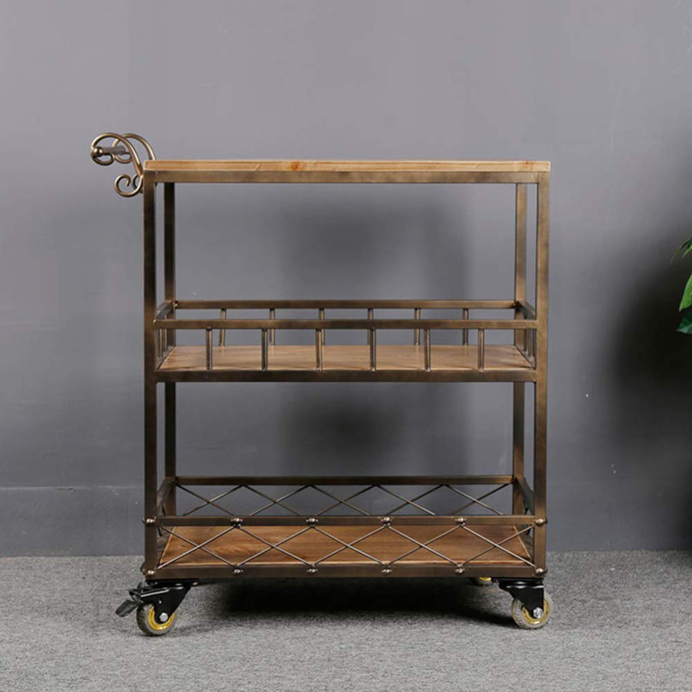 Carrello portavivande con ruote – Carrello multifunzione per ristorazione cucina ristorante e bar – Scaffale multiuso per un facile trasporto e servizio