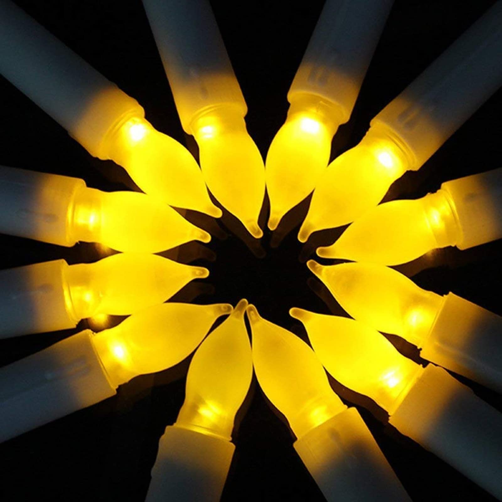 Lume di candela a LED, 24 pezzi Candele a cono a LED senza fiamma alimentate a batteria per decorazioni per feste di matrimonio, compleanno, chiese
