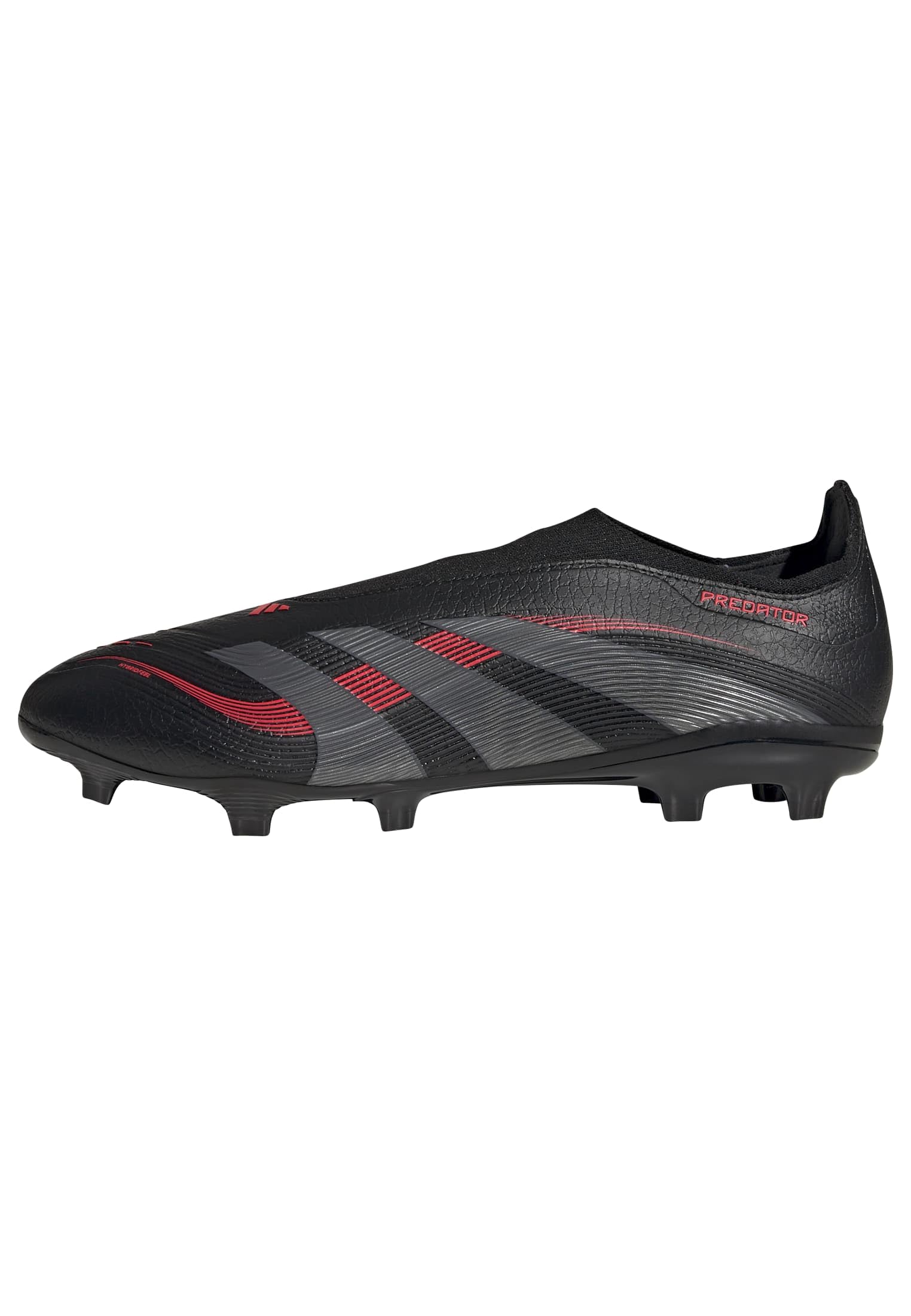 adidas Mixte Predator League Laceless Firm Ground/​Multi Ground Football Boot, Core Black/​Grey Four/​Lucid Red, 44 EU