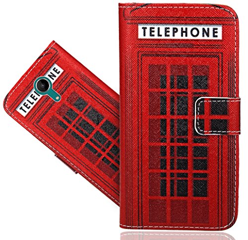 FoneExpert Wiko Tommy 2 Coque, Etui Housse Coque en Cuir Portefeuille Wallet Case Cover pour Wiko Tommy 2