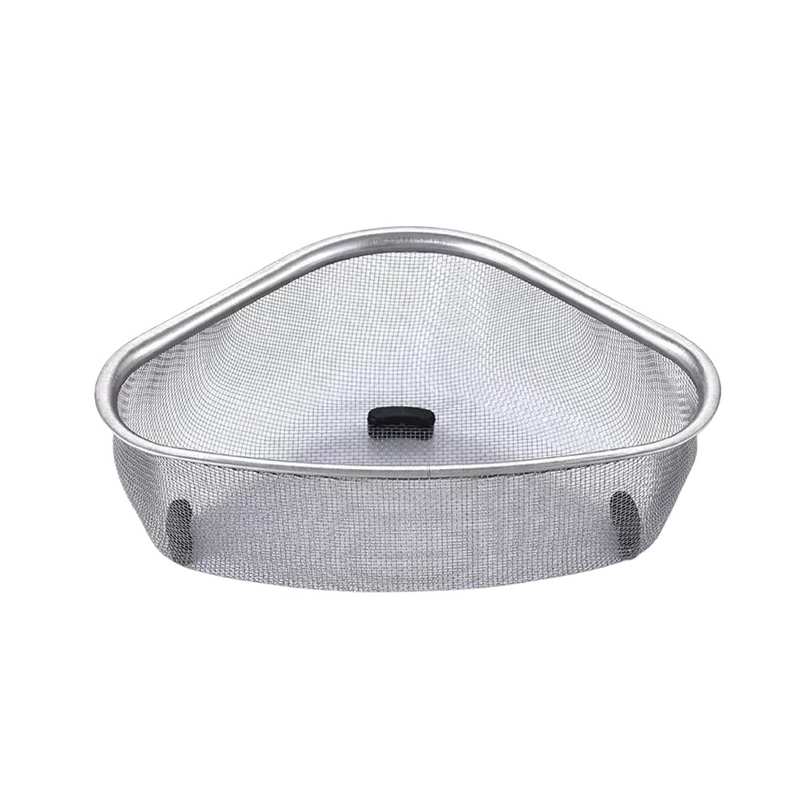 WZPTLKIBAD Stainless Steel Triangle Sink Drain Basket Filter Rack