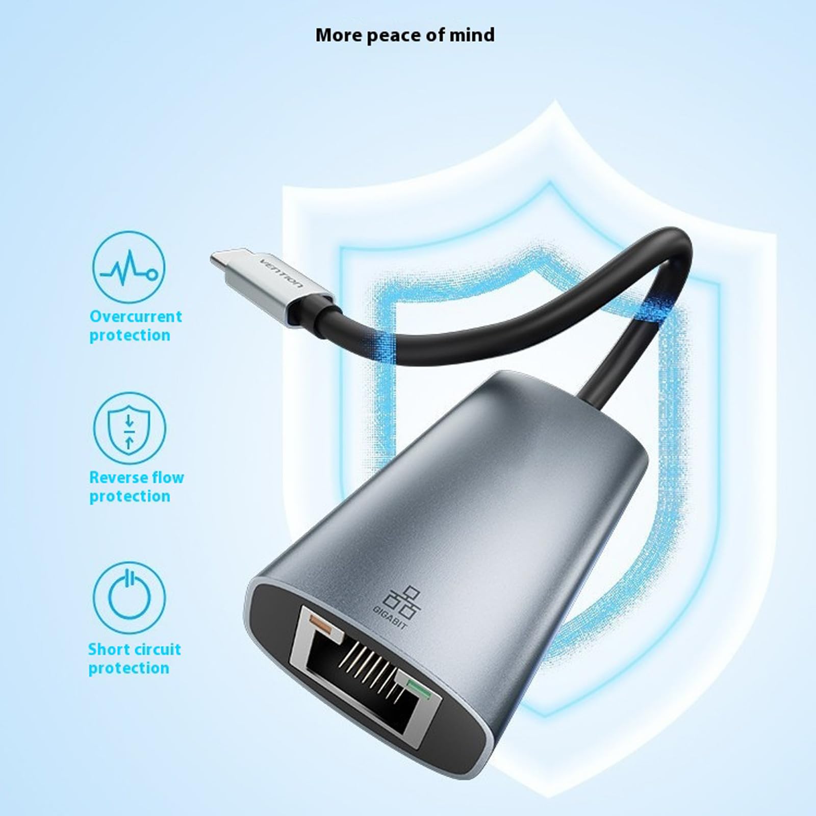 Adaptateur USB C vers RJ45 Ethernet 1000 Mbit/s Connecteur de réseau Ethernet pour ordinateur portable Accessoires USB C pour ordinateur portable