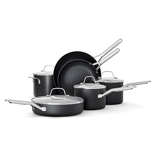 Calphalon® Hard-Anodized Nonstick 10-Piece Cookware Set - NEW 10-Piece Set