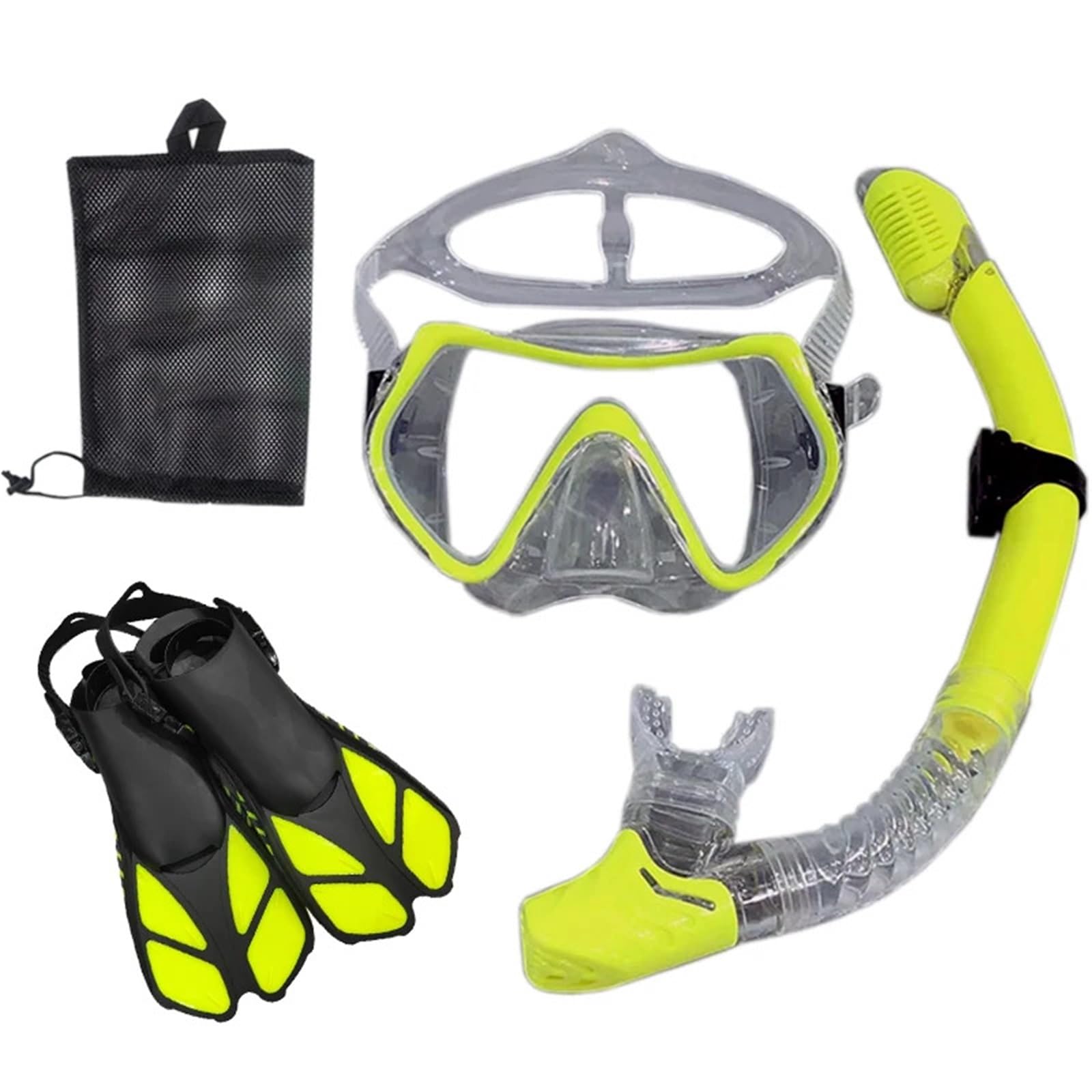 Buceo Máscara de Snorkel Máscara de Buceo y Gafas de Buceo con Tubo de respiración, Conjunto de Tubo de natación para Adultos Unisex