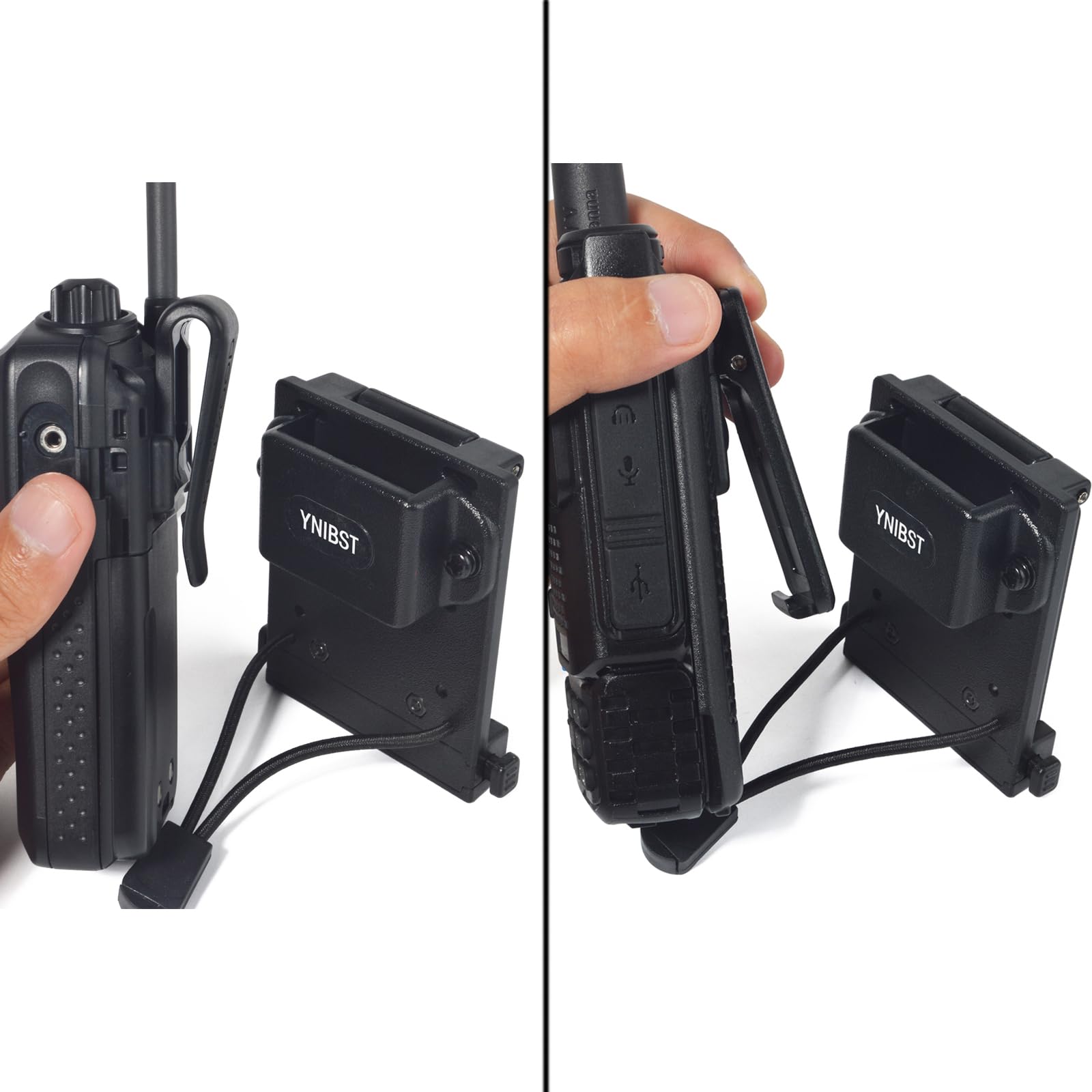 Support Talkie Walkie Tactique avec Molle pour Ceinture, Porte-Radio Pratique pour Radio Bidirectionnelle et Micro Radio