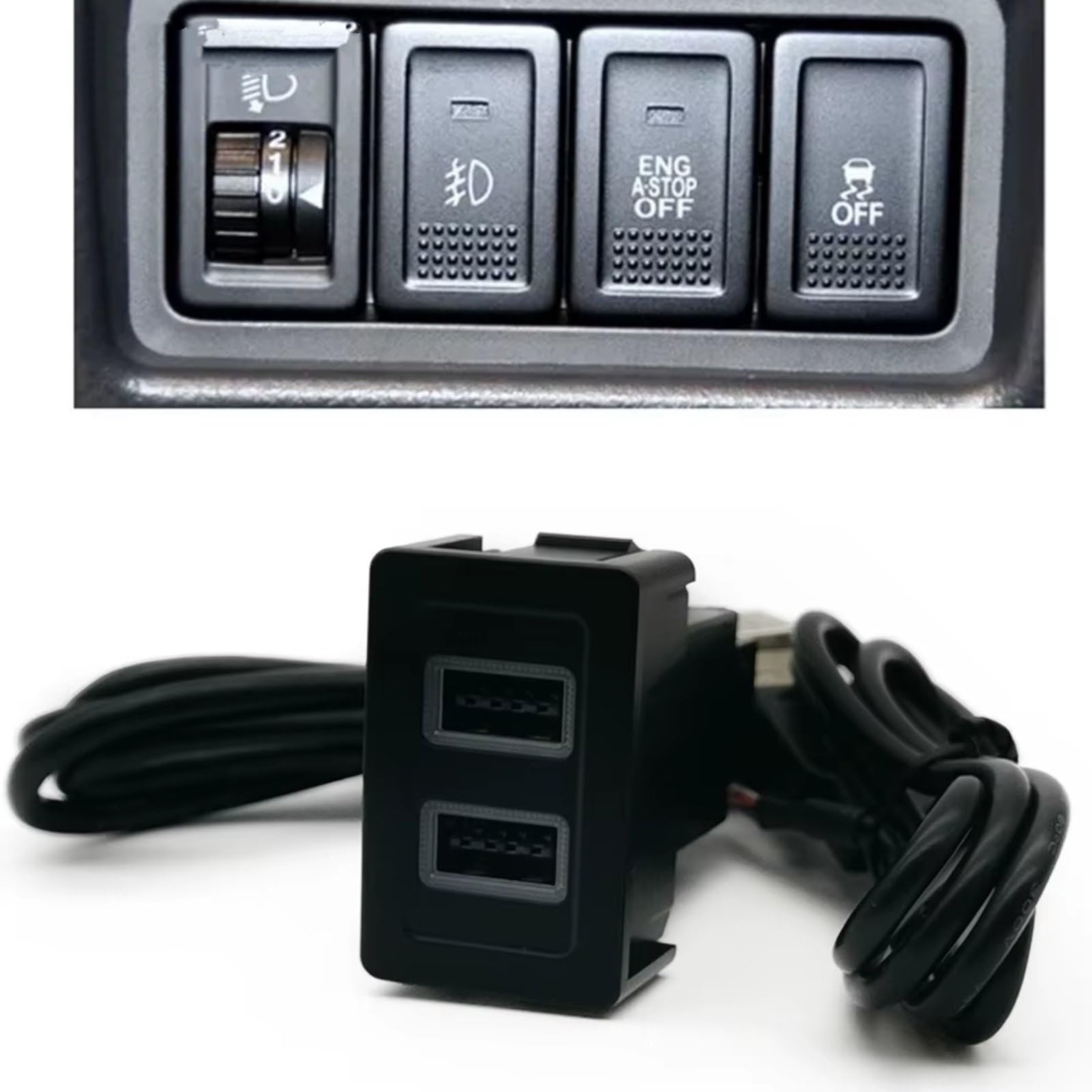 Prise USB Pour Console Suzuki Pour SX4 Pour Swift Voiture Double Interface Données Audio QC3.0 Adaptateur Chargeu Interface USB AUX voiture