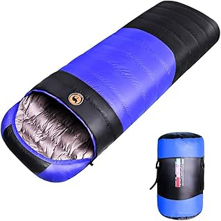 寝袋 冬用 高級ダウン シュラフ 封筒型【最低温度-25℃】防水保温 コンパクト アウトドア キャンプ 登山 車中泊 防災用 丸洗い可能 2人用に連結可能 収納袋付(約2600g)