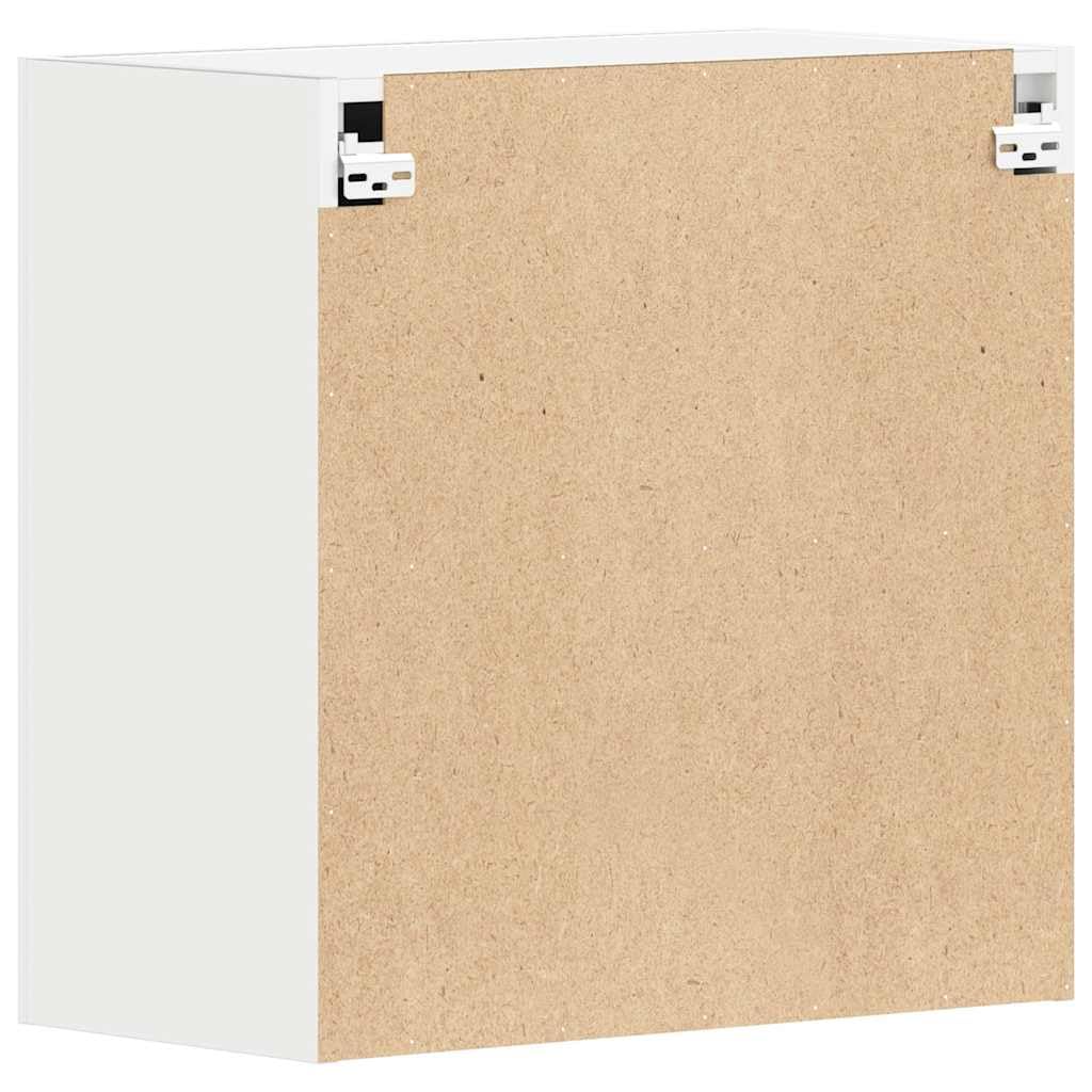 vidaXL Armoire Murale Lyon, 60x31x60 cm, Bois reconstitué, Blanc, Meuble Suspendu, Rangement Salle de Bain & Cuisine, Charge Max 60 kg