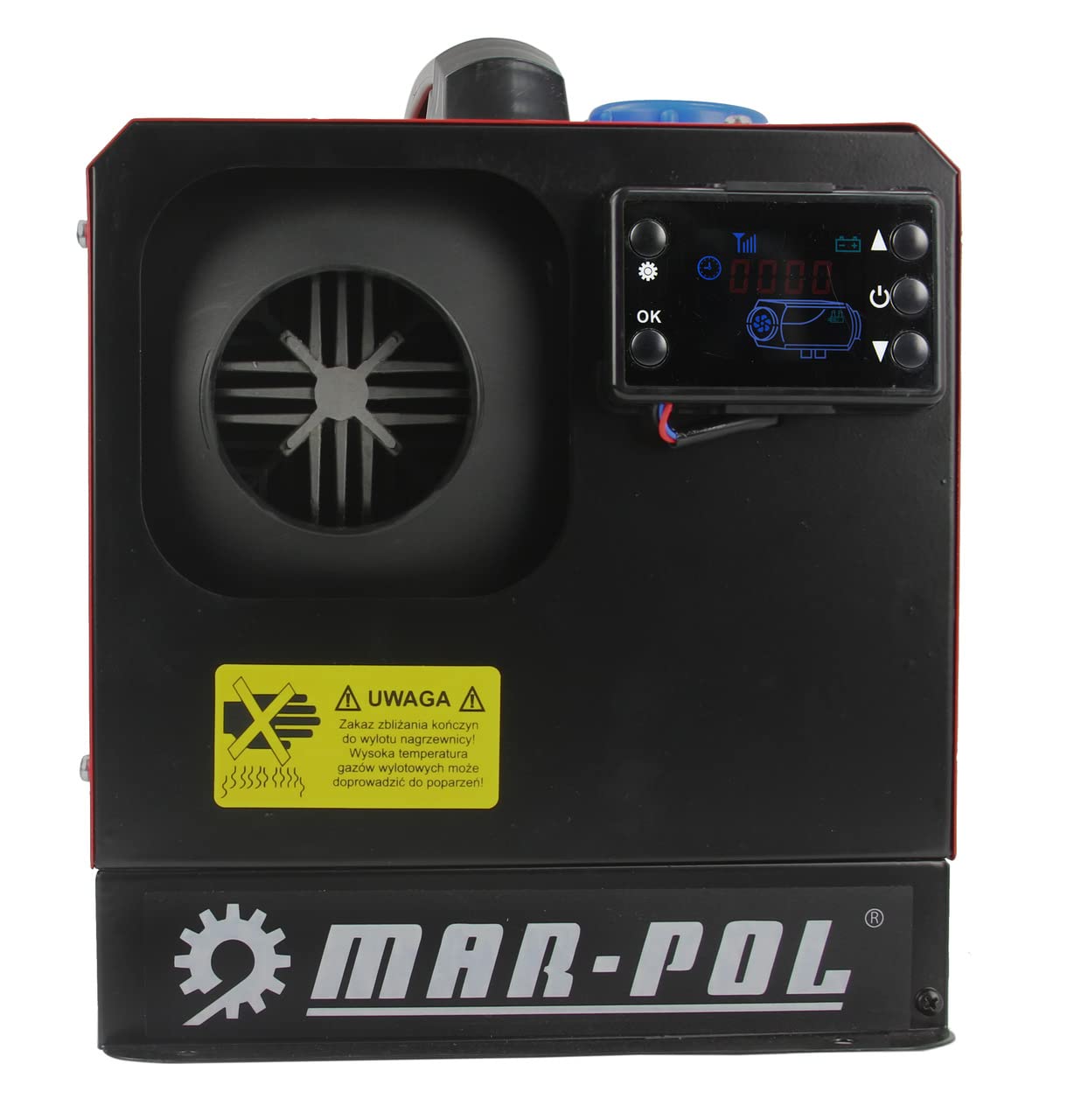 IMJ-Global Podgrzewacz Powietrza Kuchenka Diesel Diesel 12V/230V 8KW Przenośny, Monitor LCD z Pilotem do Domu Samochodowego Garaż Magazyny
