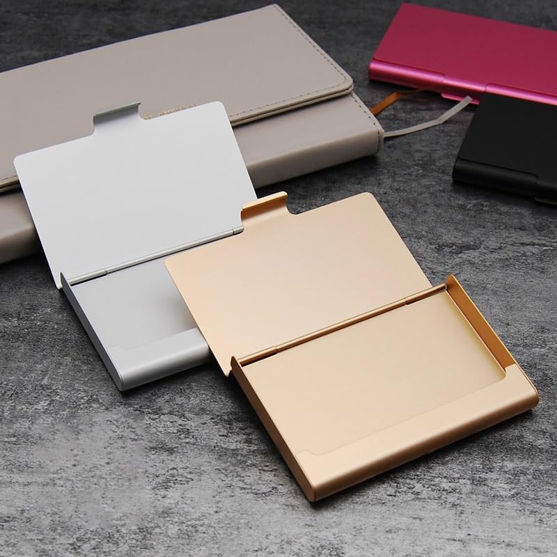 Business Card Carrier Aluminum Alloy Business Card Box Men and Women Business Portable Business Card Holder Corporate Gift Business Card Holder Business Card Holder3