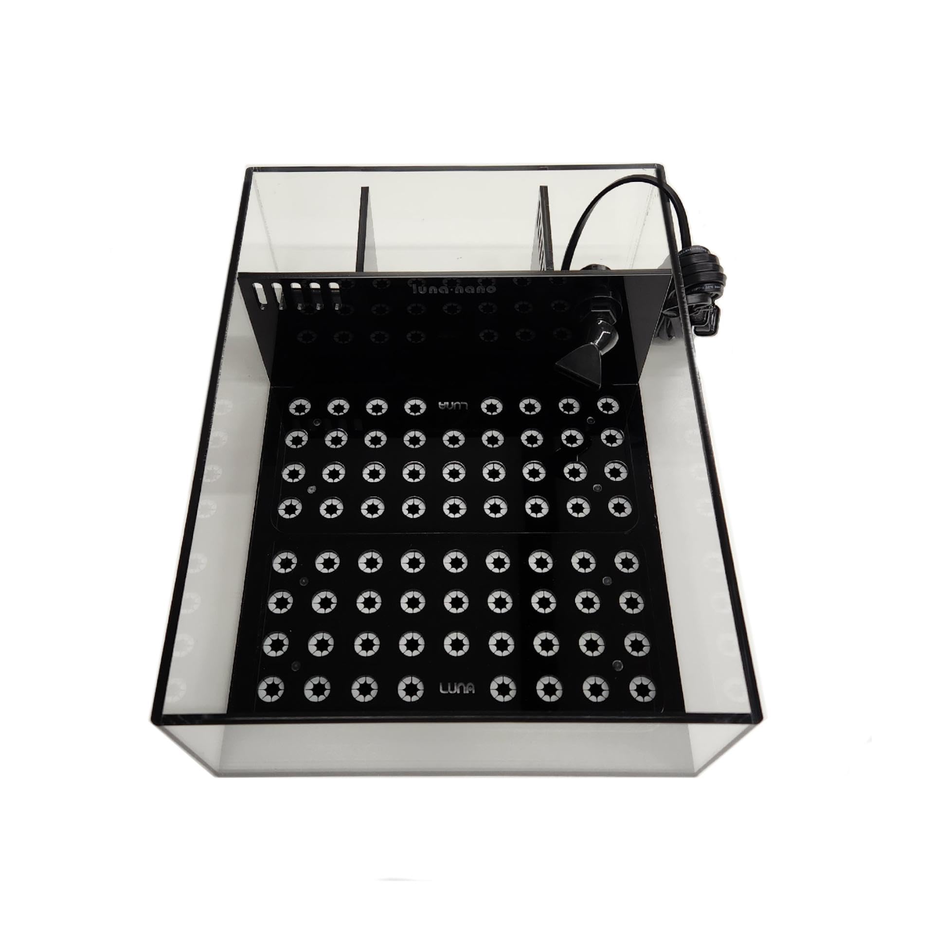 Luna Reef Nano Tank 4 Gallon Frag System for Coral 12 x 16" x 5" (Tank with Racks)