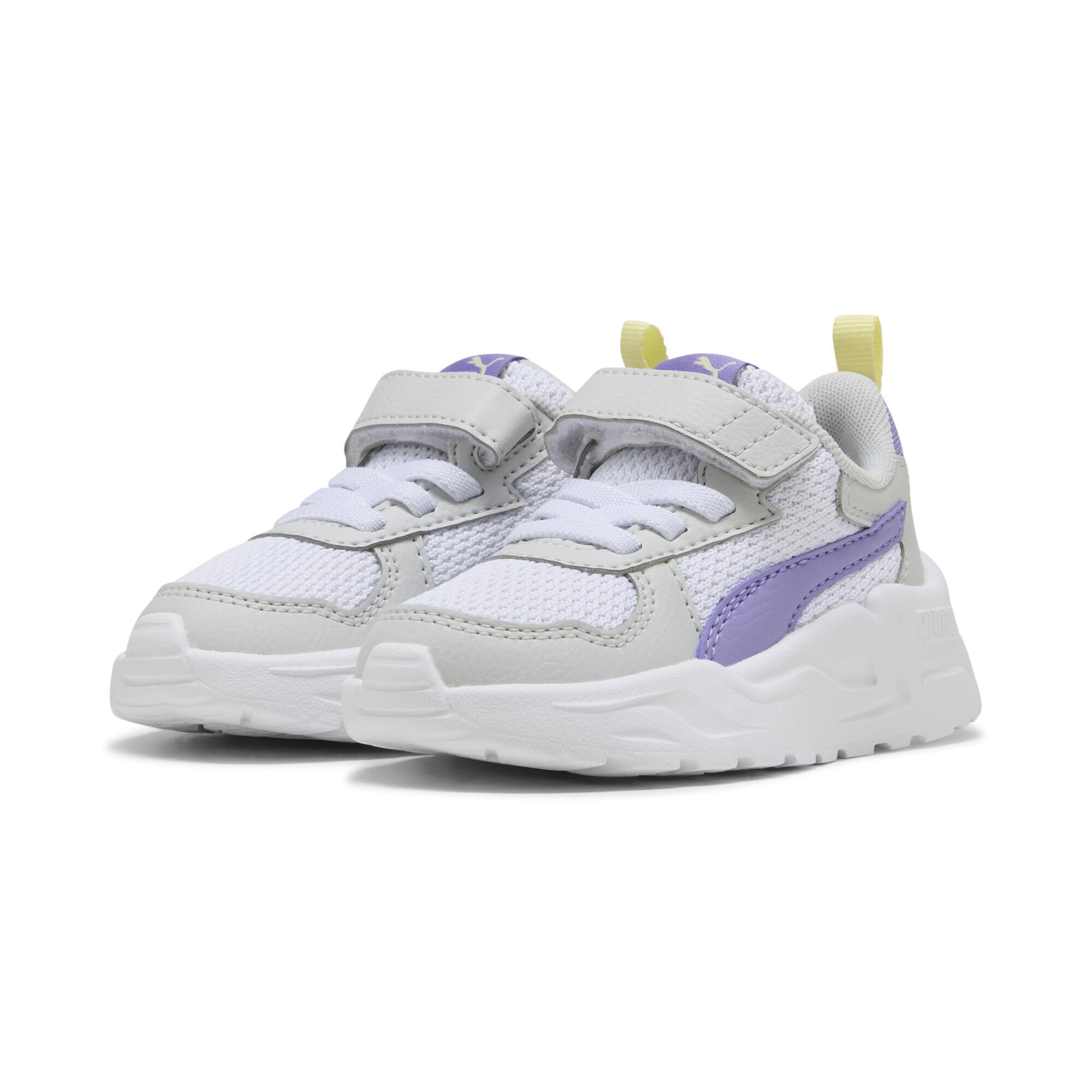 PUMA Unisex Baby Trinity LITE AC+ INF Sneaker, White-Lavender Alert-Glacial Gray, 4 UK Child