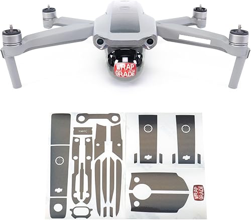 Miniatura 6 de Wrapgrade Skin compatible con DJI Mavic Air 2  Color de acento B (negro sigiloso)