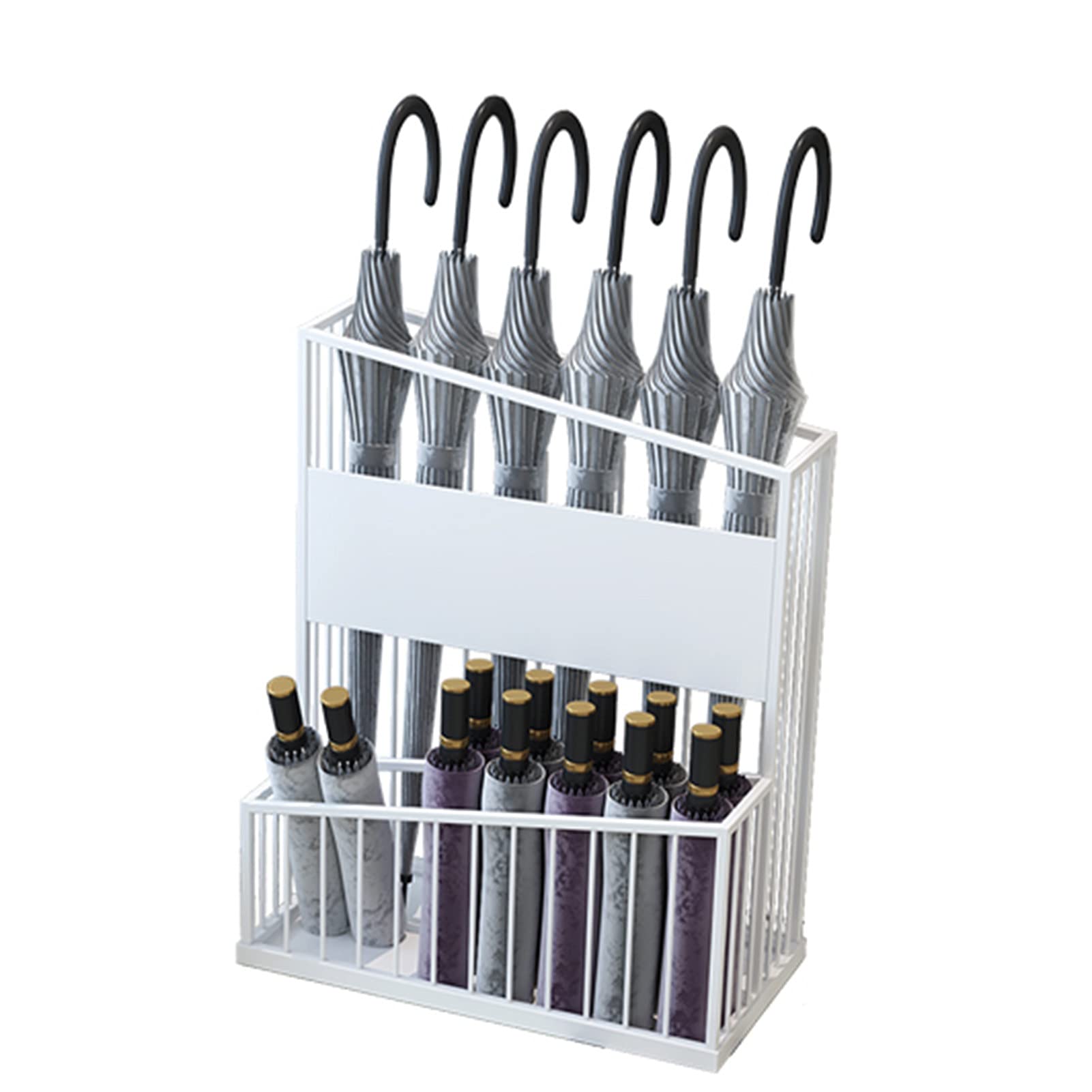 FCXWEVR Metal Umbrella Stand with Large Capacity for Hotel and Office Entrances 12 34 Umbrellas (48x27x60cm)