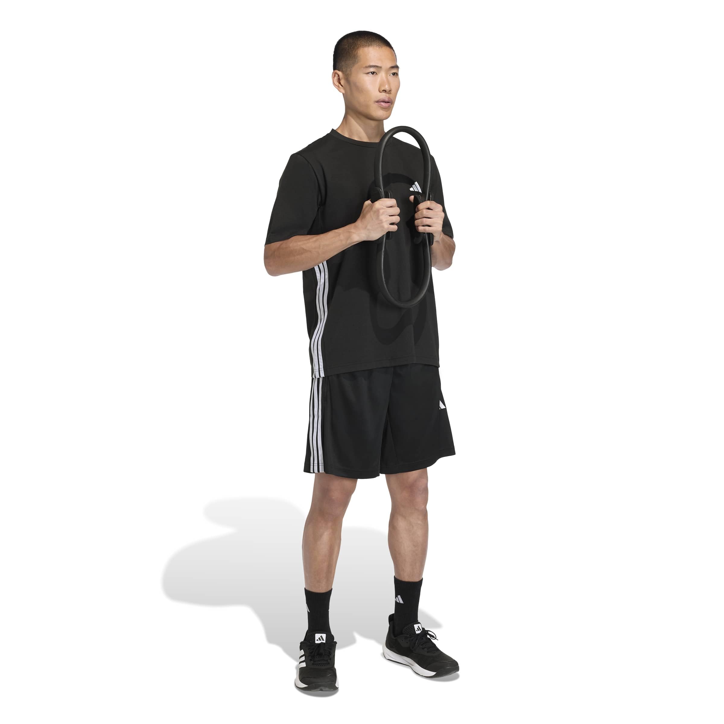 adidas Workout Essentials Base 3-Stripes Pique Short 9inch Herren