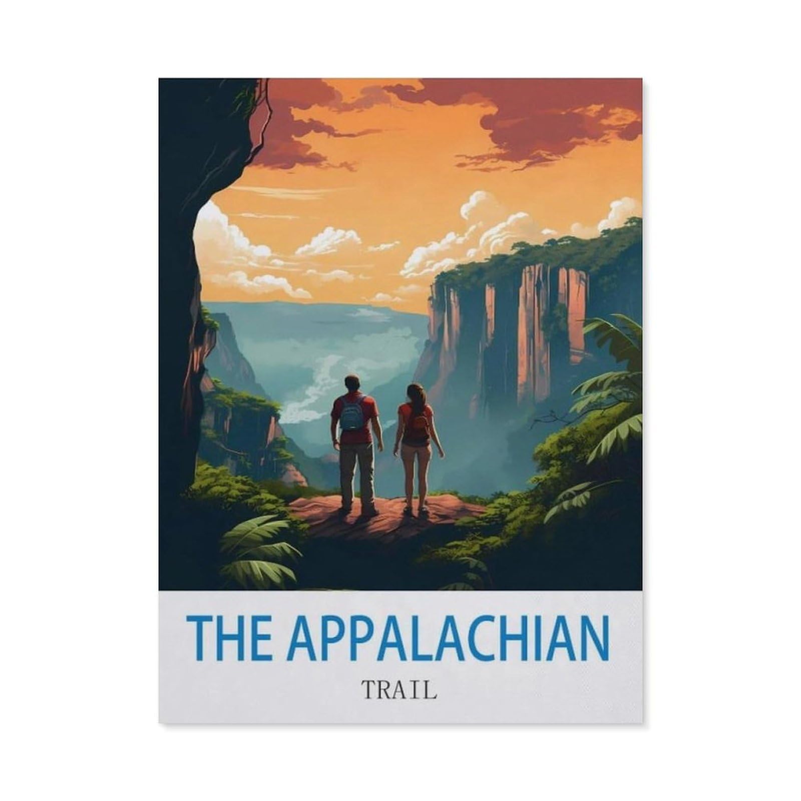BEAYODKP 5D DIY Diamond Painting，The Appalachian Trail，Art Living Room Wall Decoration Gift（50 x 60 cm/19.68 x 23.62 inches）-CN87