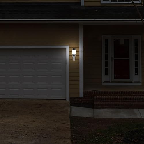 Miniatura 3 de 2Pcs Solar Wall Lamps Stainless Steel Outdoor Lights Solar-Powered Energy Saving Garden Patio Fence Lighting