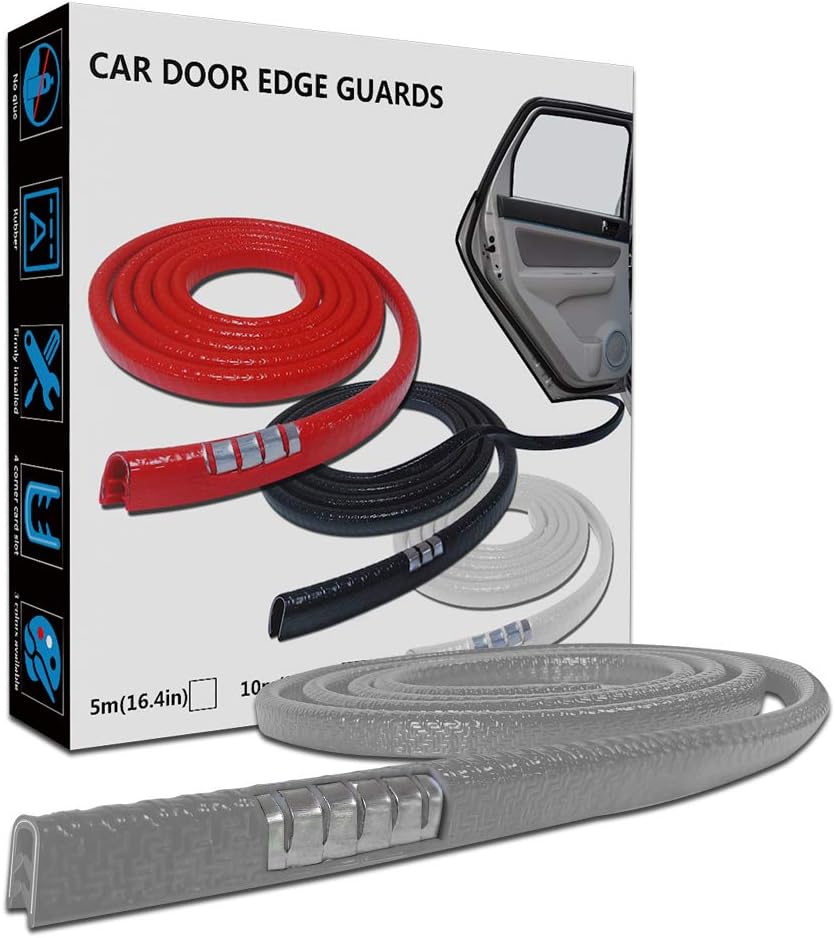 LEADTOPS Car Door Edge Guards, 16.4FT 5M U Shape Moulding Rubber Edge