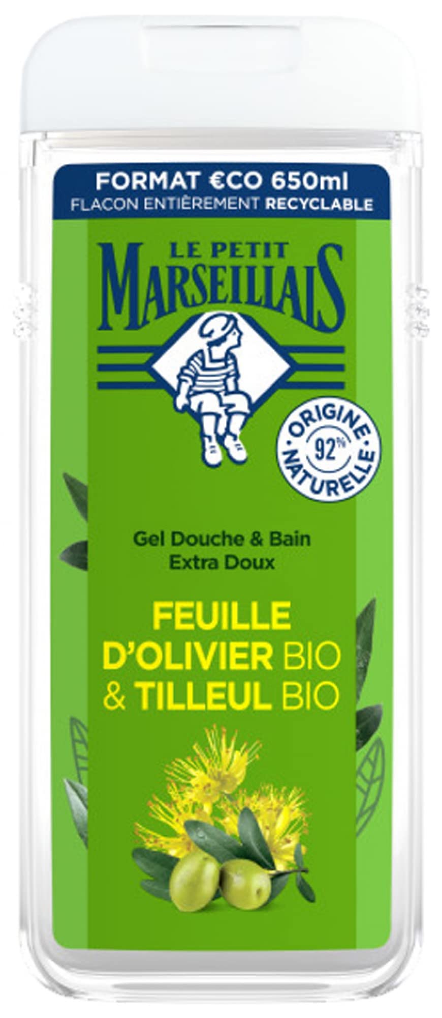 Le Petit Marseillais Duschgel Extraweich Olivenblatt & Bio-Linde 650 ml