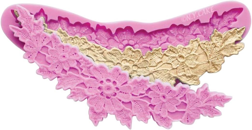 NY CAKE Anabelle Lace Silicone Mold, Fondant, Gumpaste, Chocolate