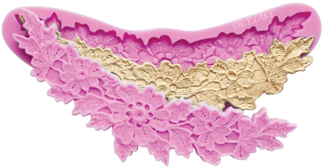 NY CAKE Anabelle Lace Silicone Mold, Fondant, Gumpaste, Chocolate