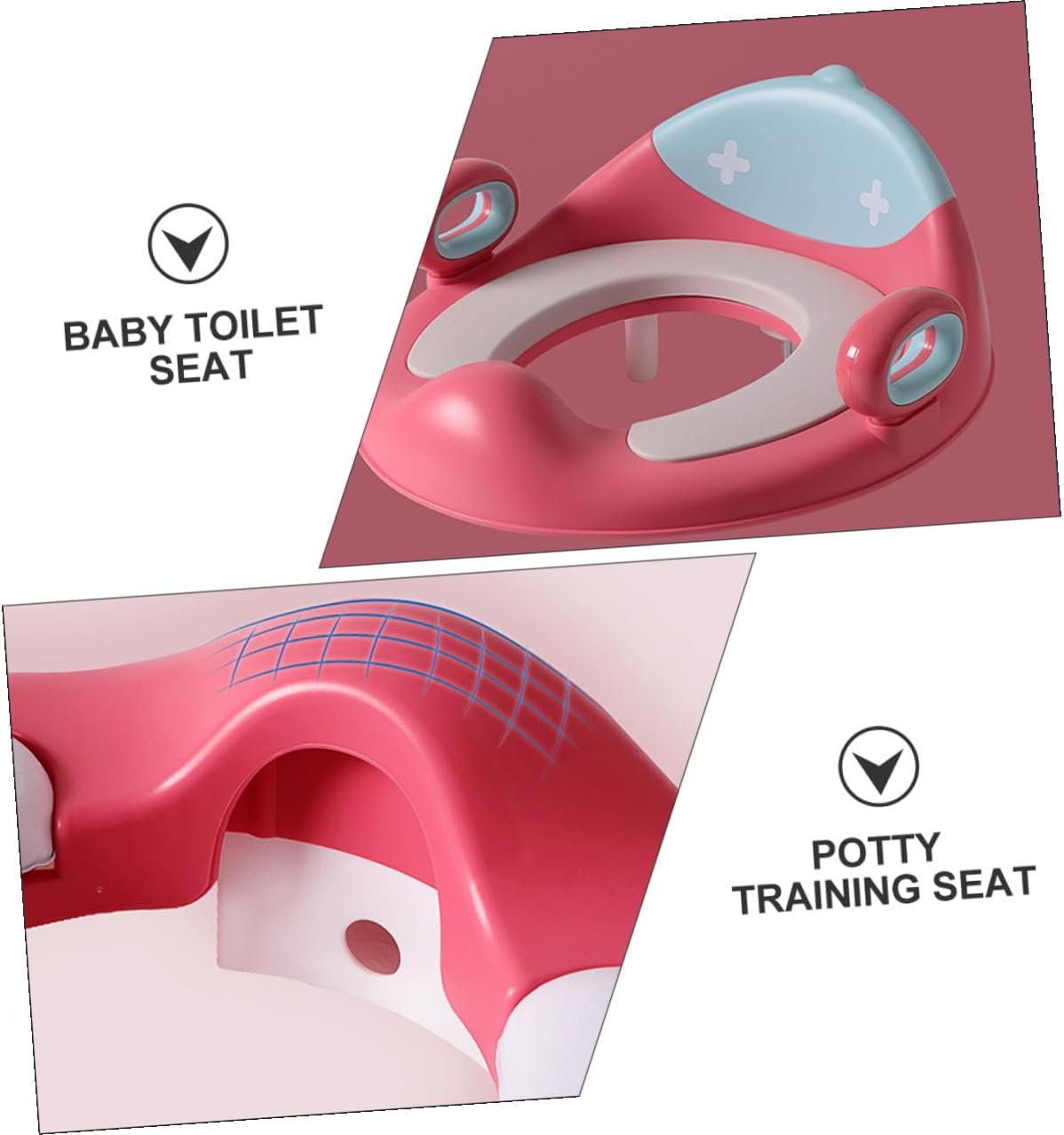 Wakauto Cartoon Toilet Trainer Seat with Guard Portable Toilet Cushion Ring for Independent Potty Training Anti-mess Design Comfortable Transition Seat for Boys