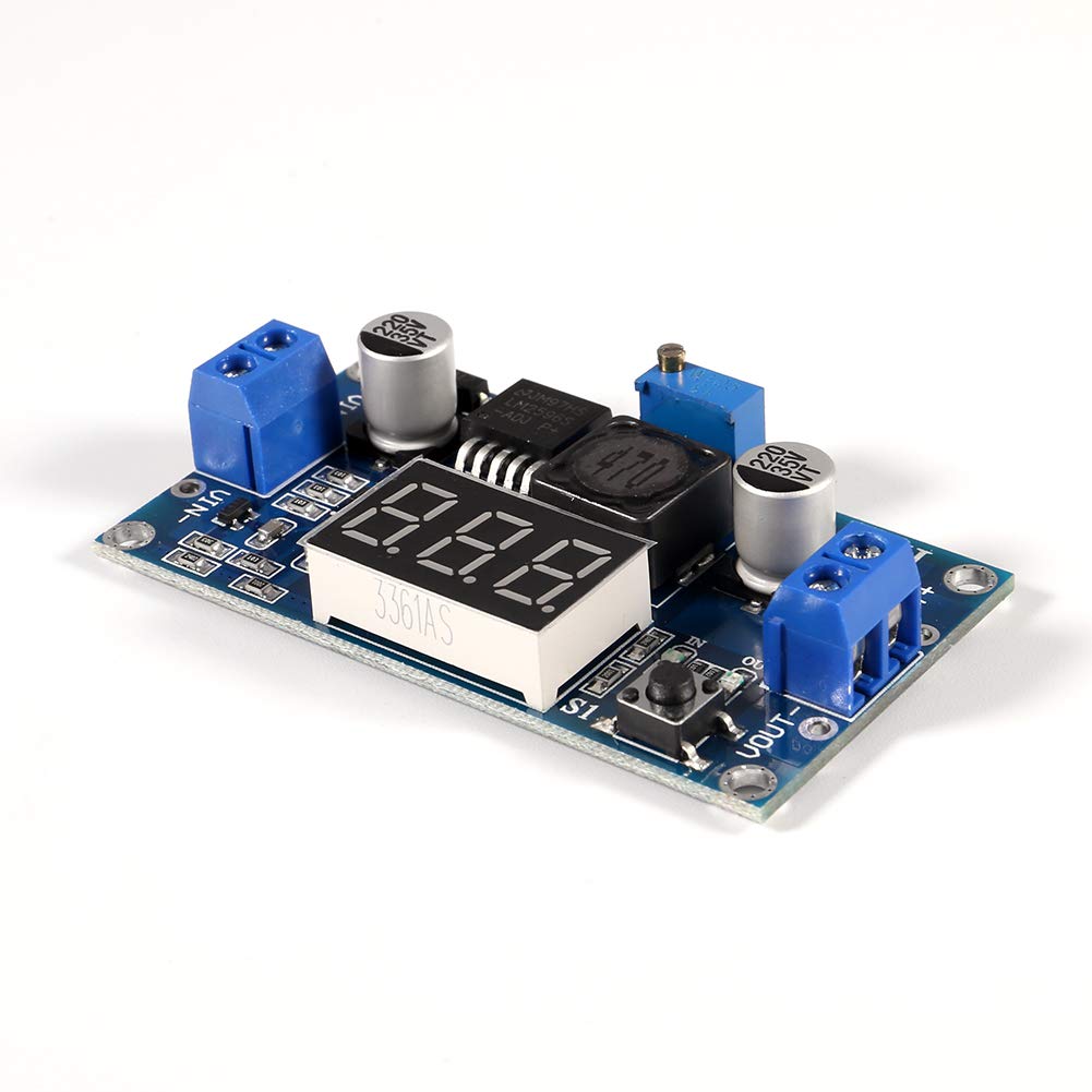 Modulo Convertitore DC-DC Step-down LM2596 4.0-40V A 1.3-37V Con Voltmetro LED