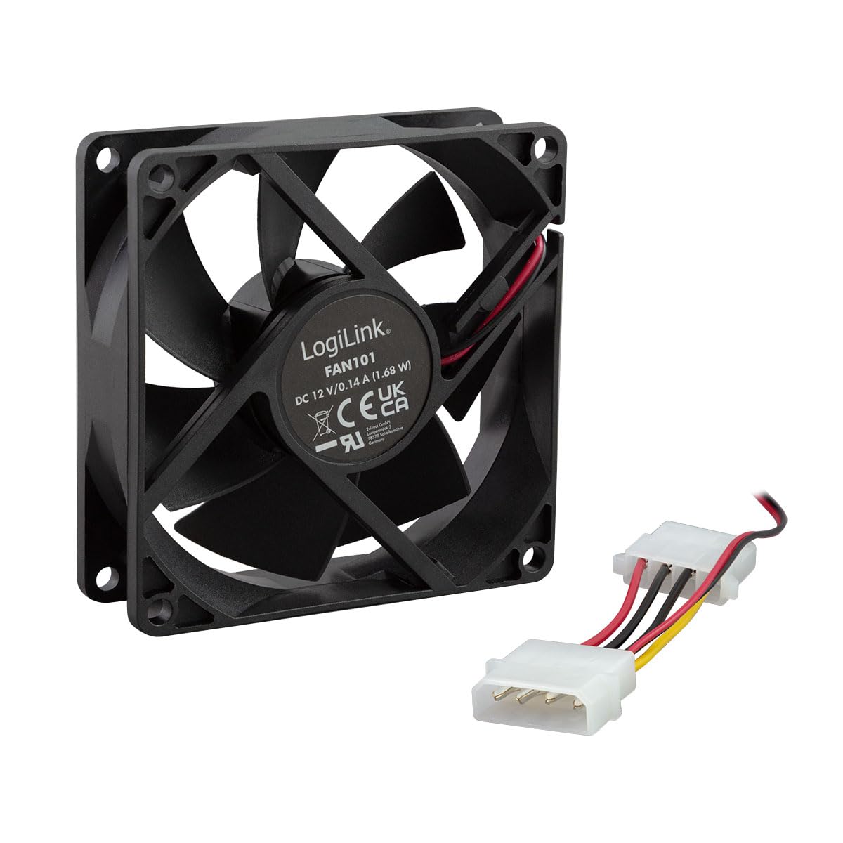LogiLink® FAN101 PC Case Cooler Fan 80x80x25mm - Black