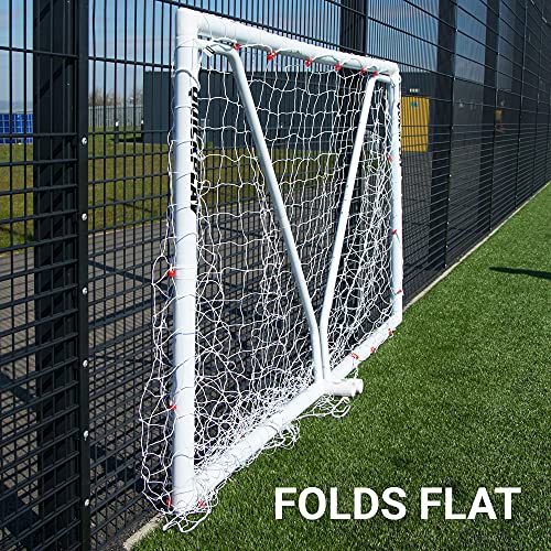 Quickplay Q-Fold Match Soccer Goal | The 30 Second Folding Soccer Goal Match Standard [Single Goal] The Best Weatherproof Soccer Net For Adults & Kids #TOP5