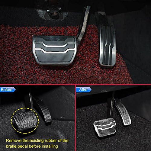 Gas Brake Pedal Pad Cover Accessories Compatible with 2013-2020 Ford Fusion Lincoln MKZ