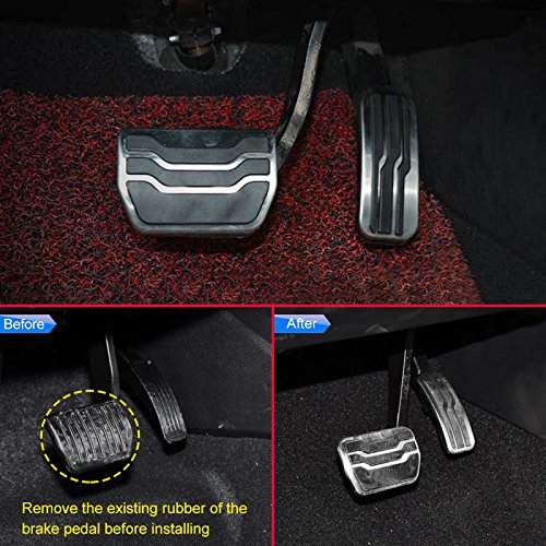 Gas Brake Pedal Pad Cover Accessories Compatible With 2013-2020 Ford Fusion Lincoln Mkz #TOP1