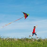 Vista 4 de Mint's Colorful Life Easy to Fly Delta Kite and Kite - Bobinador de carrete con cuerda de 600 pies