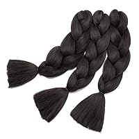Vista 140 de Benehair 1 paquete de 1 paquete de extensiones de cabello trenzado de 24 pulgadas, extensiones de cabello sintético de alta temperatura, extensiones