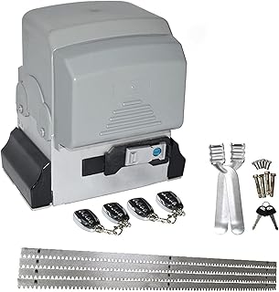 Automatic Gate Opener Heavy Duty 2500kg Automatic Sliding Gate Motor Drive Electric Remote Control Sliding Door Opener with Steel Rack 6/7/8M Optional Gate Operator Hardware Kit for Security (Color :