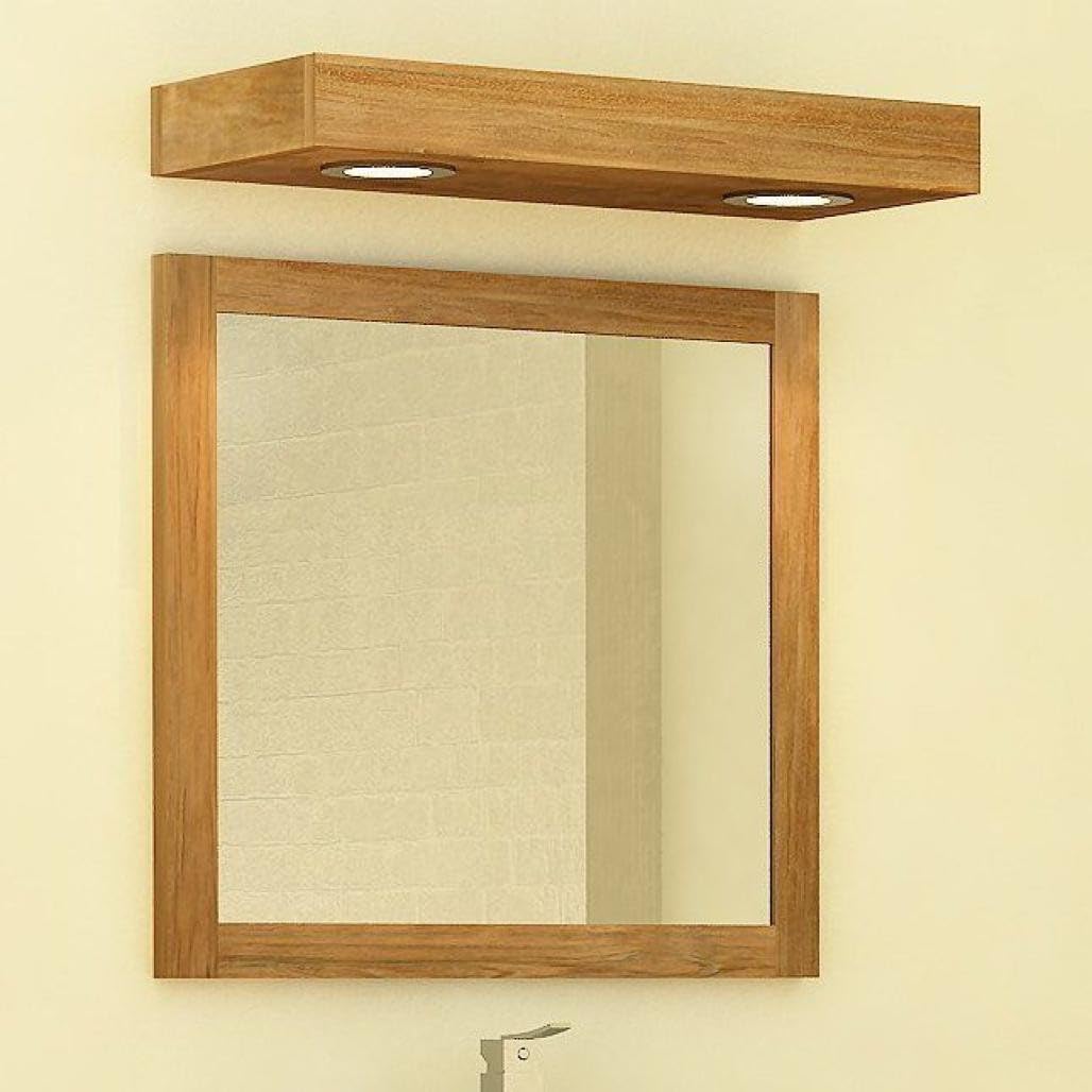 Wanda collection - Bandeau Lumineux en Teck pour Spots 70 cm