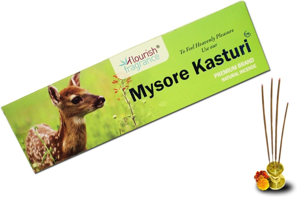 Maysore Kasturi Incense Sticks 10 X 50 Grams Net Branded Export Quality Festival