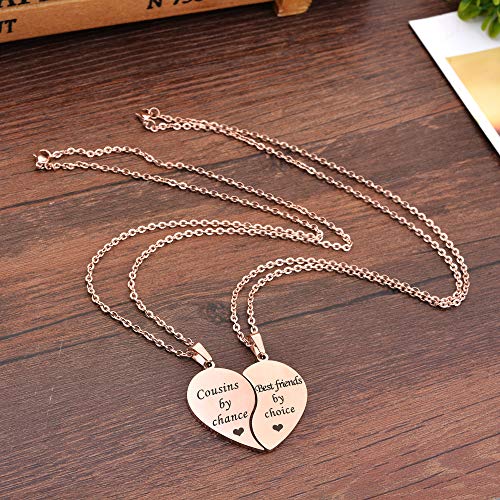 MJartoria BFF Necklace for 2-Valentines Heart Matching Necklace Best Friends Pendant Friendship Necklace Set of 2 Birthday Gifts4