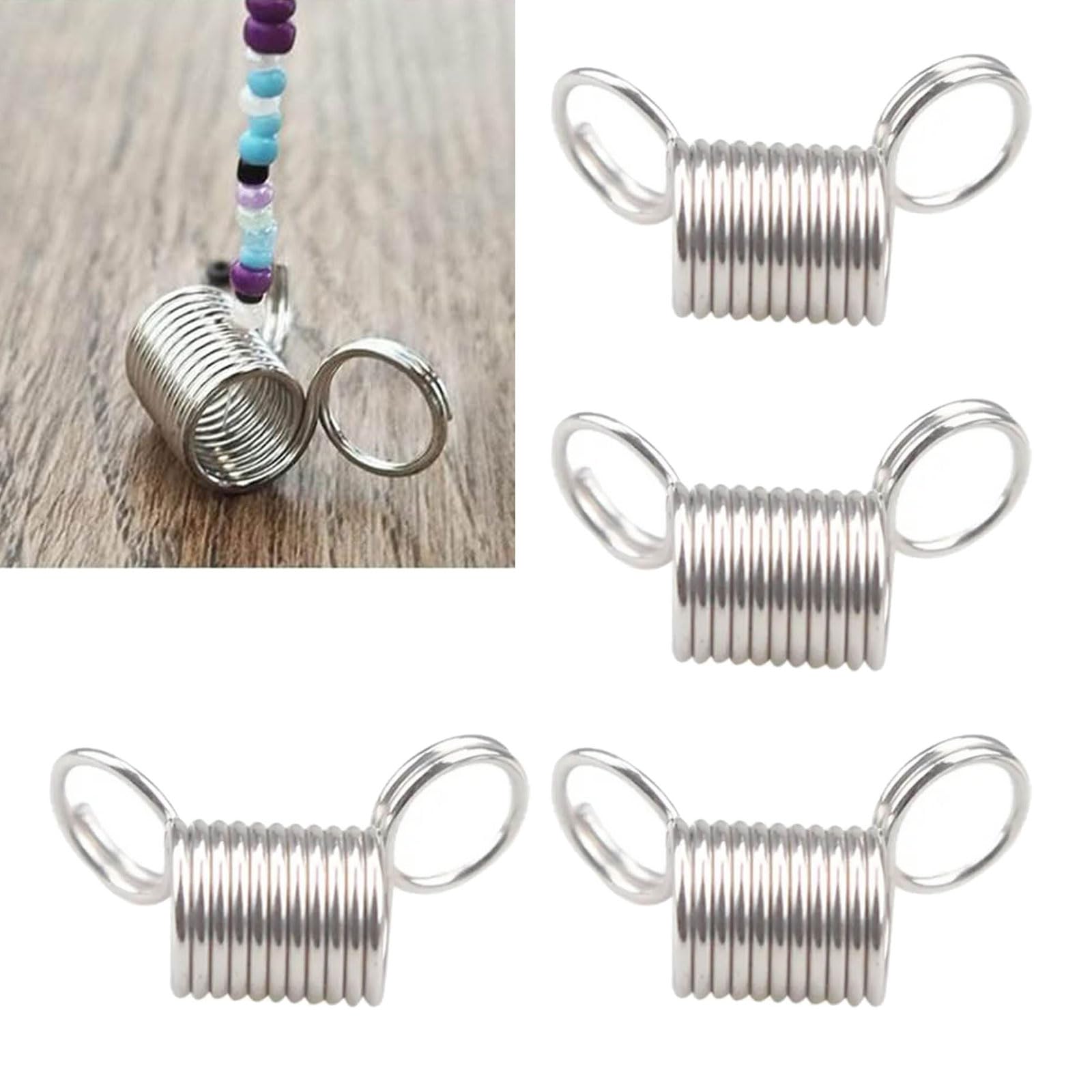 WEISUYUUS 10 Pieces Stainless Steel Bead Stoppers Creative Bead Wire Ends Jewelry Beading Stringing Wire Tools for Jewelry Making