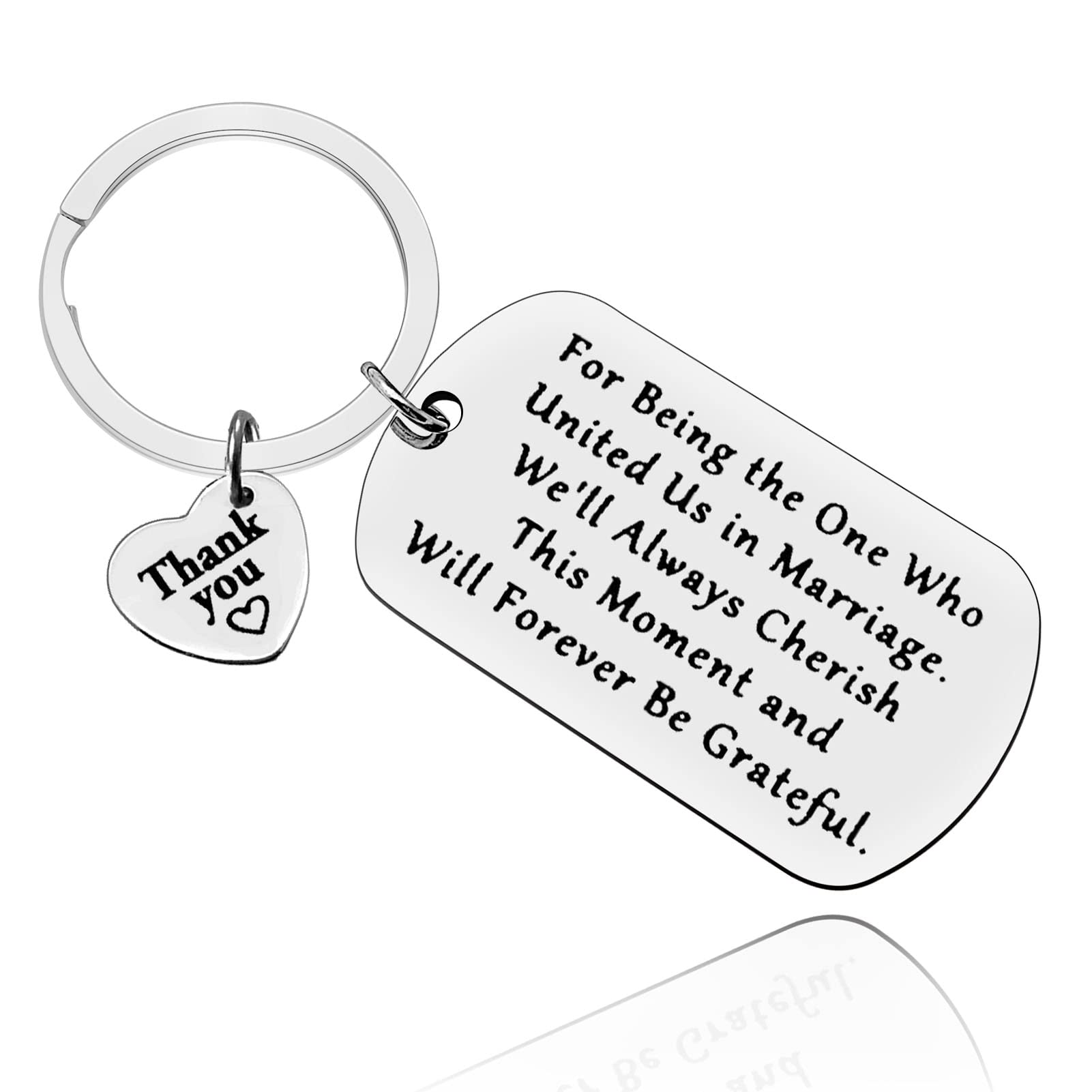 Wedding Officiant Keyring Gift Appreciation Gift for Wedding Officiant Keycahin Wedding Photographer Gifts Planner Coordinator Gifts Thank You Gift for Preacher Anniversary Wedding Gifts