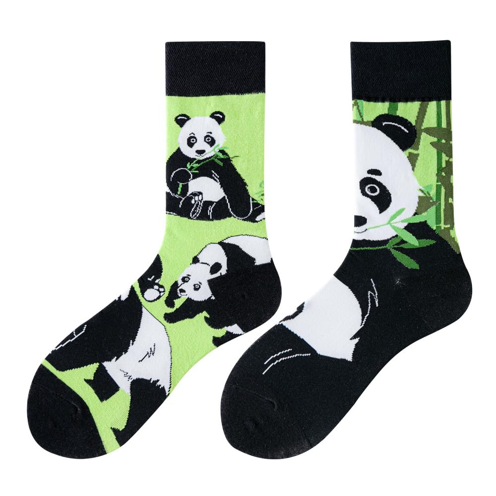 Calcetines Divertidos Unisex para Mujer y Hombre con Diseños Asimétricos en Par - Temas Animales, Comida, Fruta, Deporte y Arte en Algodón - Ideal para Regalos