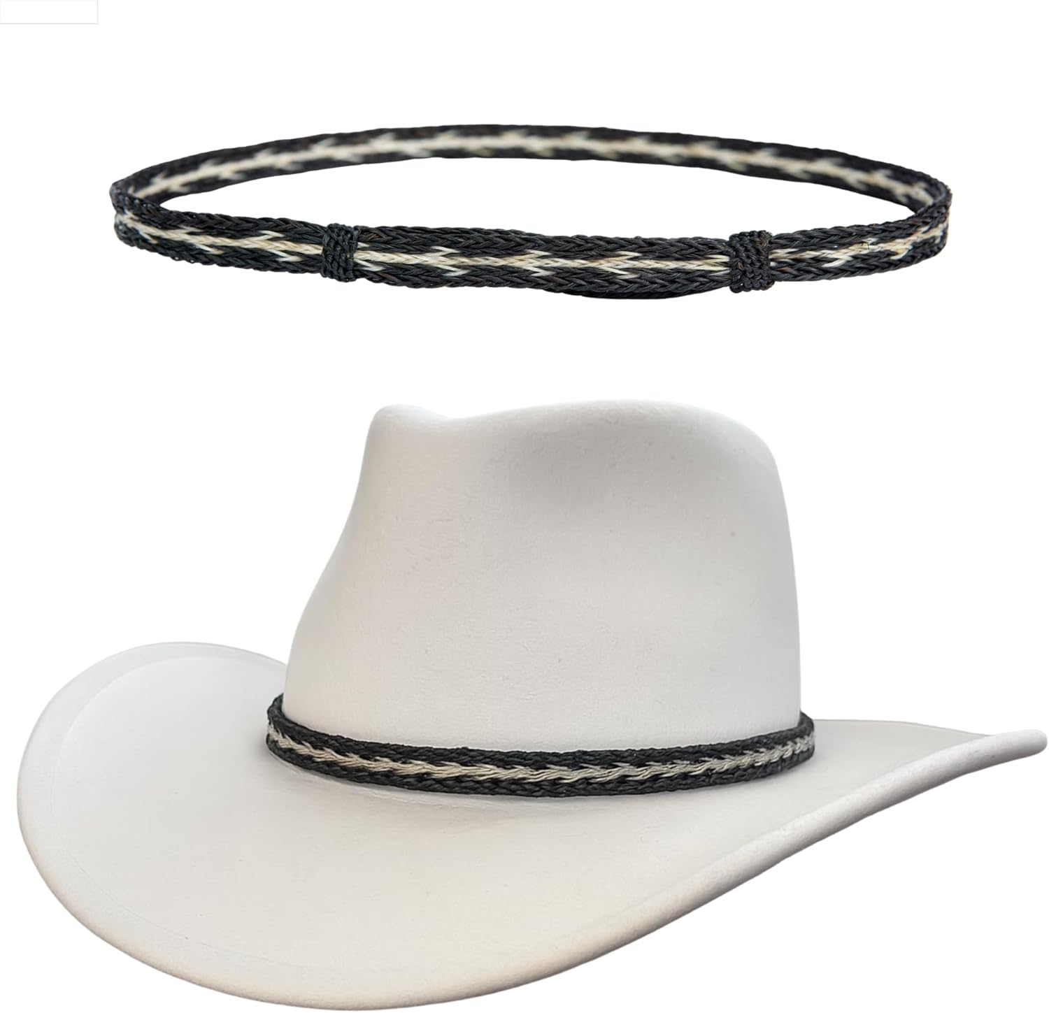 Gamboa 100% Natural Horsehair Hat Bands for Cowboy and Panama Hats for Men and Women Western Hat Bands - Image 2