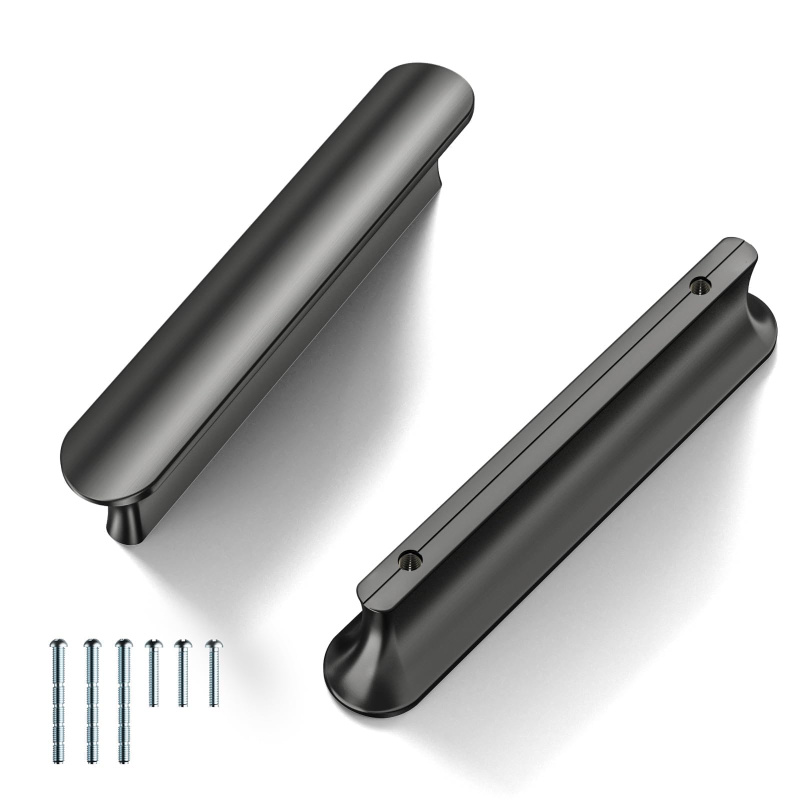 Cobbe Elite 10 Pack Elegant Matte Black Cabinet Pulls, 3 Inch Hole Center, Handles for Kitchen Bathroom Cabinets and Drawers