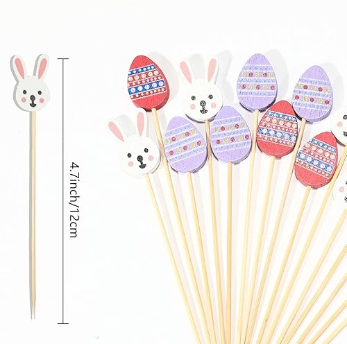 Miniatura 51 de 120 palillos de cóctel para aperitivos, palillos de cóctel para bebidas, palillos de dientes de bambú, palillos de dientes elegantes