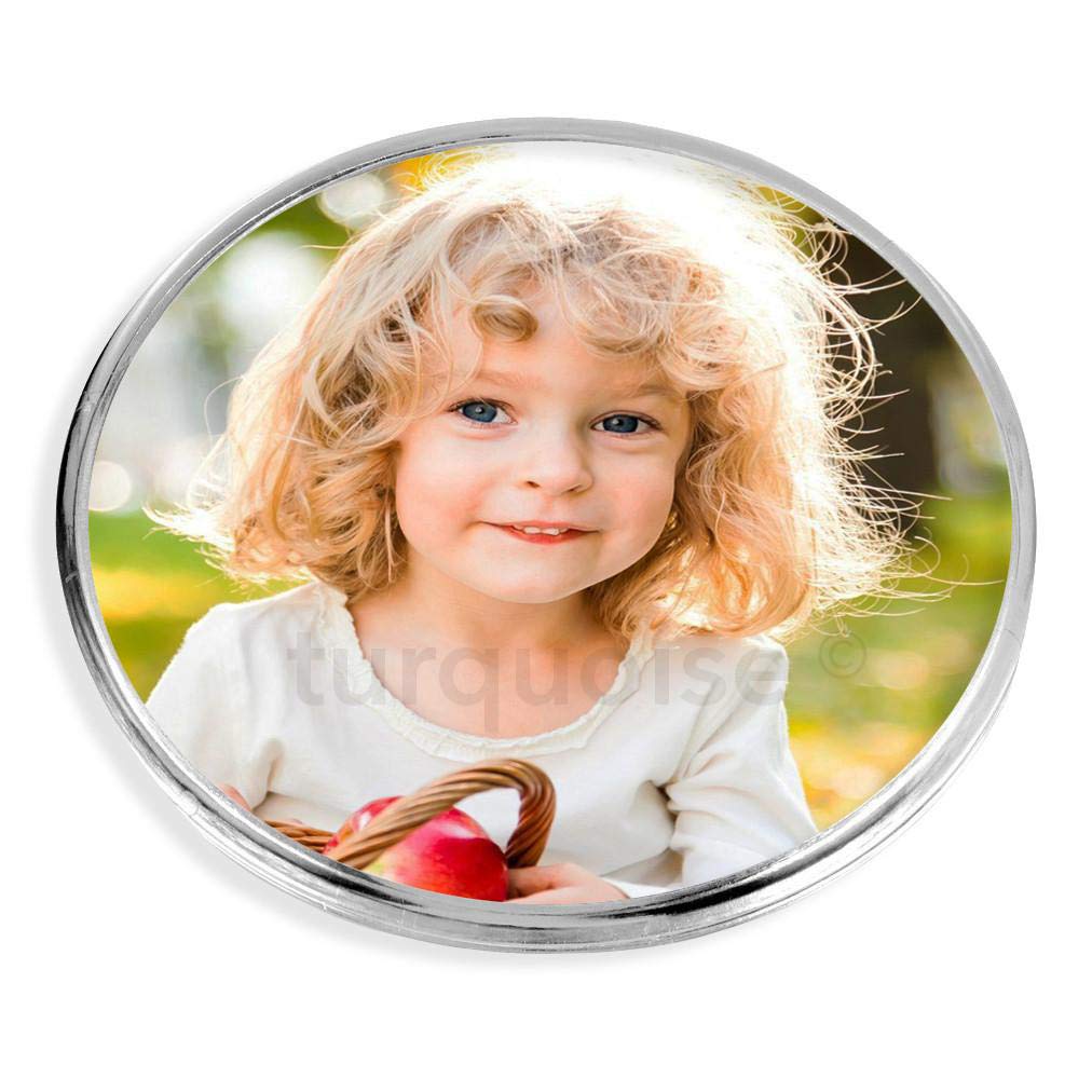 Personalised Acrylic Photo Coasters Round Circle Drink Mats Gift Set | 80mm (Pack of 6)