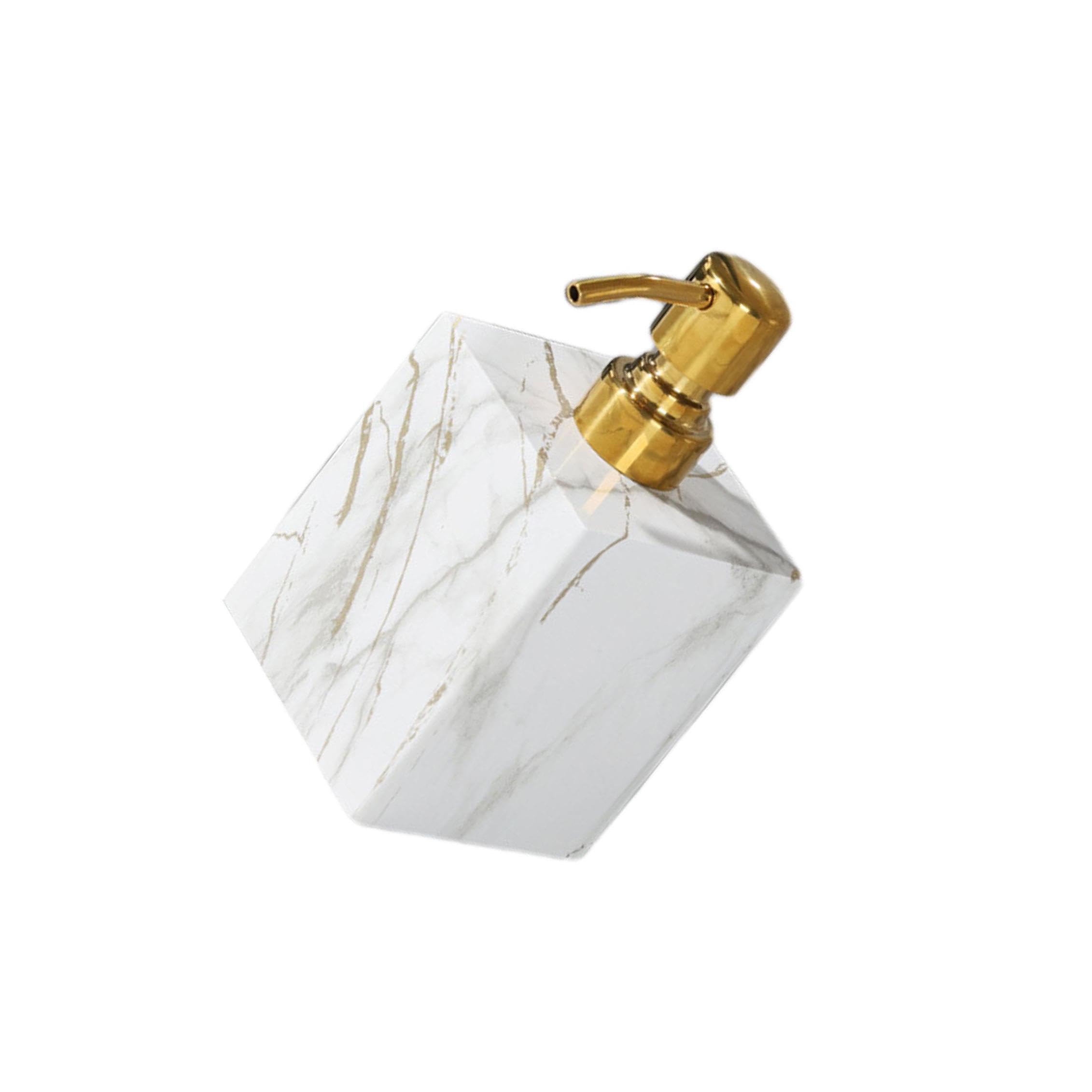 PIXZCSA Elegant Liquid Pump Bottle Refillable Soap Dispenser Marble Pattern Bathroom Kitchen Accessory Secure Usage Anti Slip Base Restroom Bathroom Soap