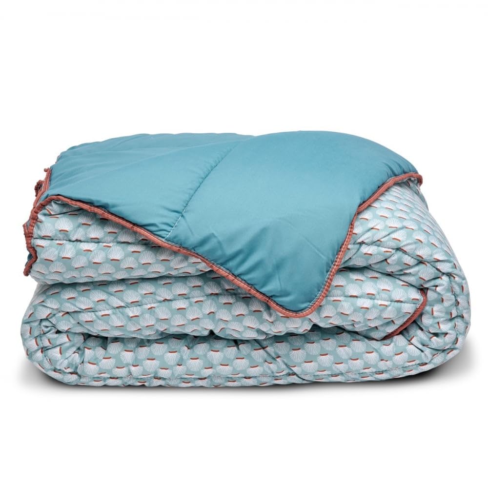 Bleu Calin Couette imprimée Douceur 350g/​m2 - Chaude et Douce - Utilisation sans Housse - 140x200cm